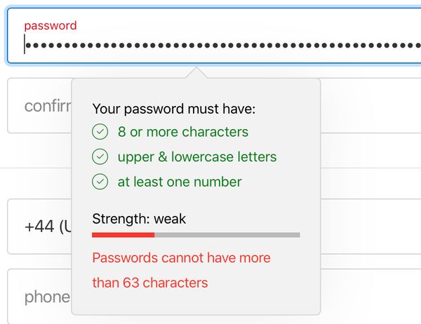 Apple dumb password rule screenshot